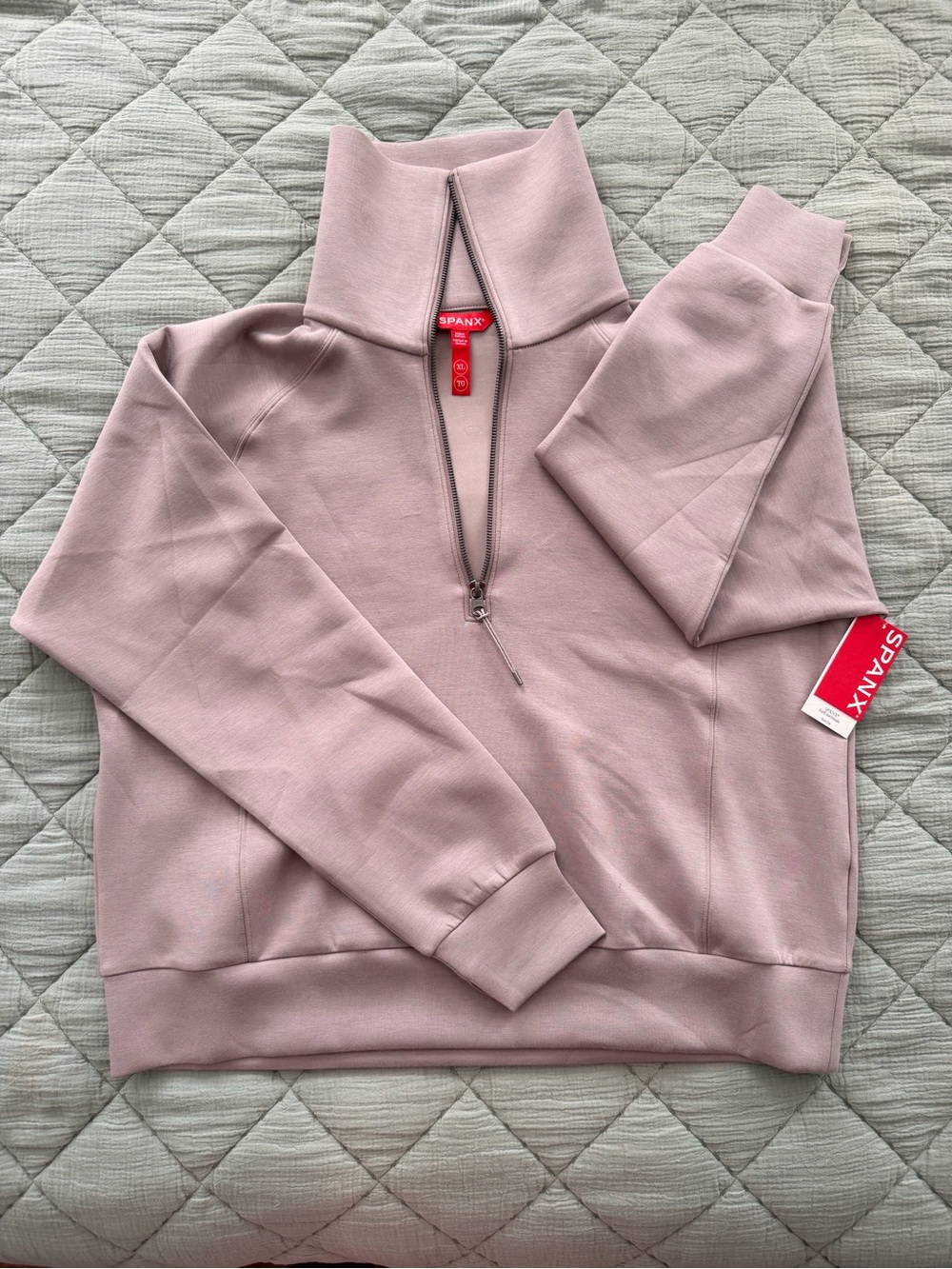 Spanx Costal Fog Half-Zip Pullover